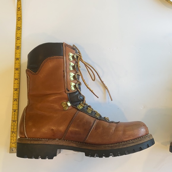 Vibrant-Steele Toe, Vintage, Brown Leather Boots - Picture 7 of 8